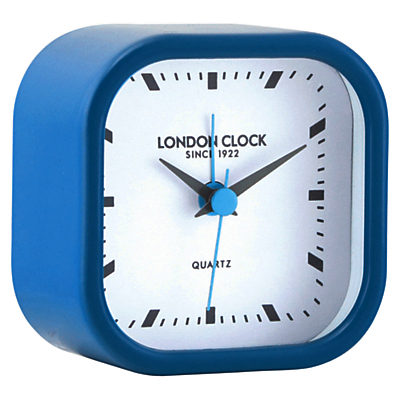 London Clock Company Metal Square Alarm Clock, Blue London Clock Company Metal Square Alarm Clock, Blue